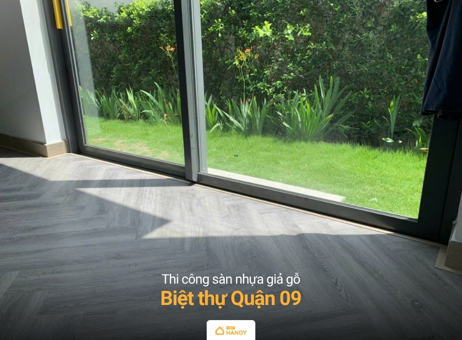 Thi công sàn hèm khóa 4mm cao cấp tại quận 09