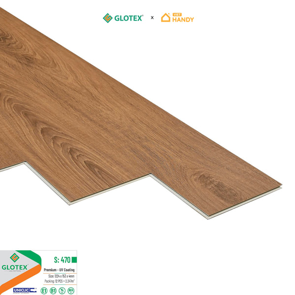 Sàn nhựa hèm khóa glotex s470 4mm