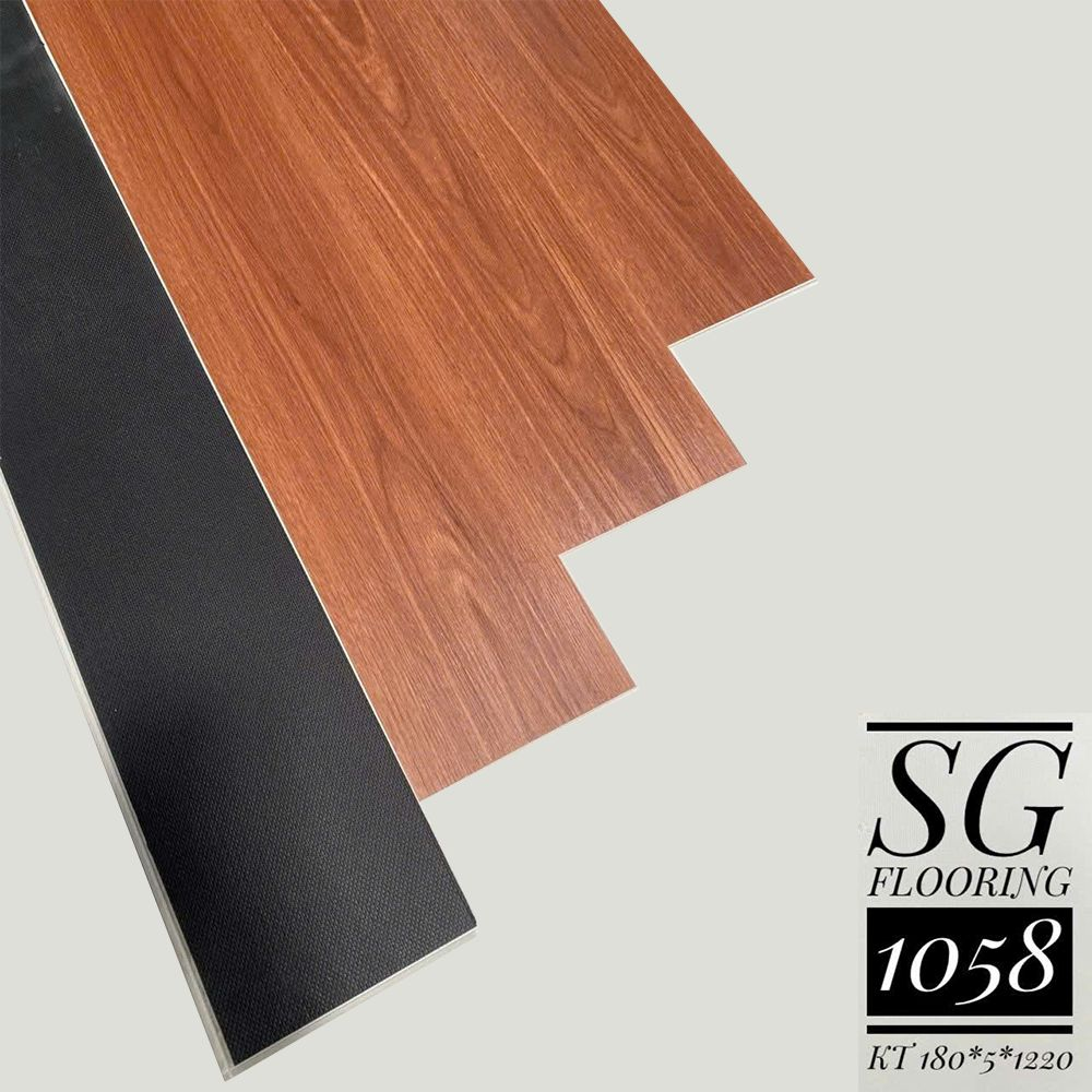 Sàn nhựa hèm khóa SPC cao cấp SGS 1058 + 5mm đế