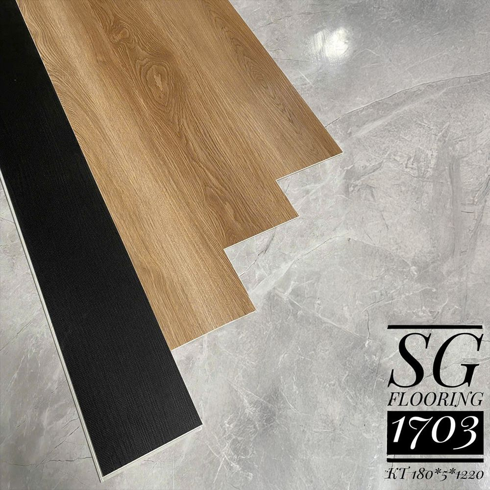 Sàn nhựa hèm khóa SPC cao cấp SGS 1703 + 5mm đế